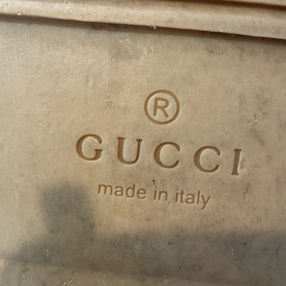 Authentic Gucci Beige Monogram MENS Buckle Slides - Picture 8 of 11